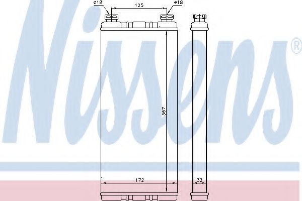 Радиатор печки NISSENS 72055