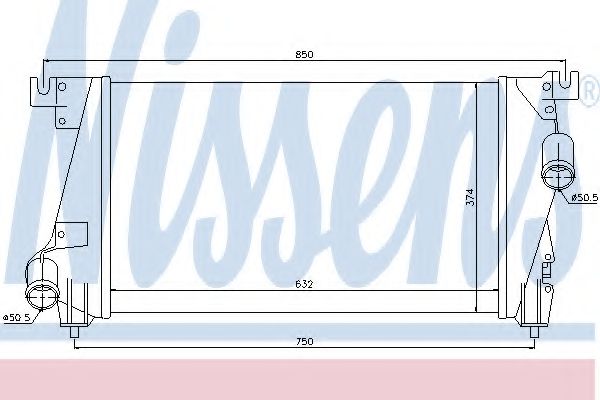 Интеркулер nissens 96848