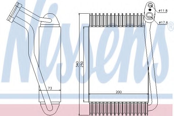 Испаритель кондиционера NISSENS 92143
