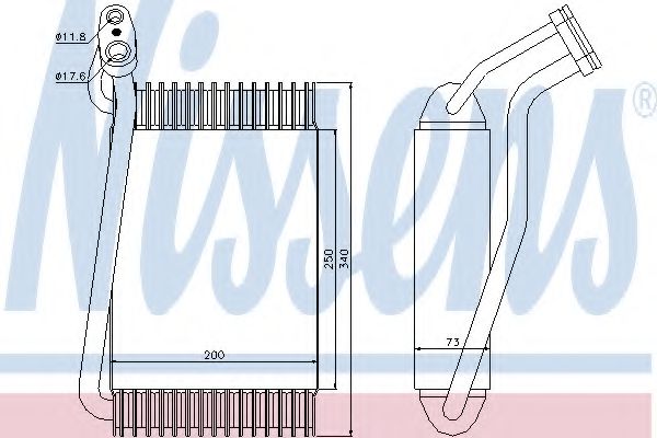 Испаритель кондиционера NISSENS 92144