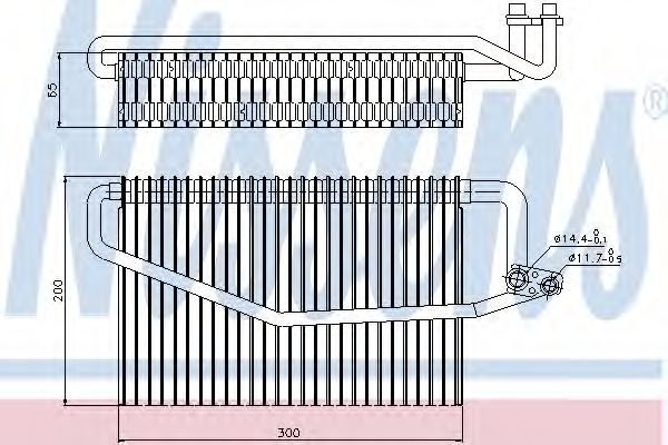 Испаритель кондиционера NISSENS 92173