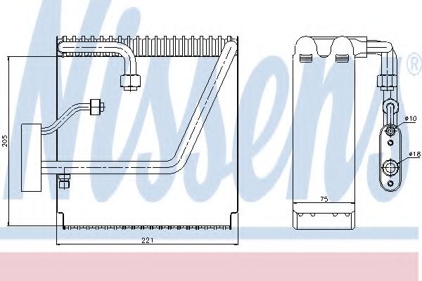 Испаритель кондиционера NISSENS 92204