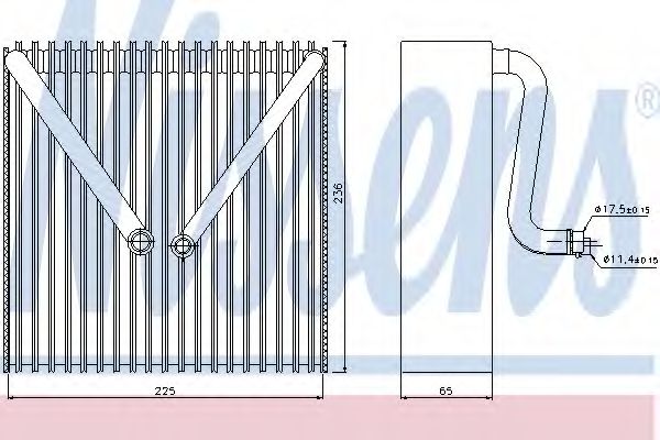 Испаритель кондиционера NISSENS 92191
