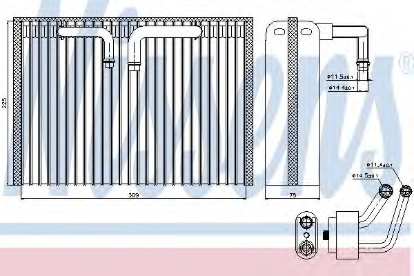 Испаритель кондиционера NISSENS 92296