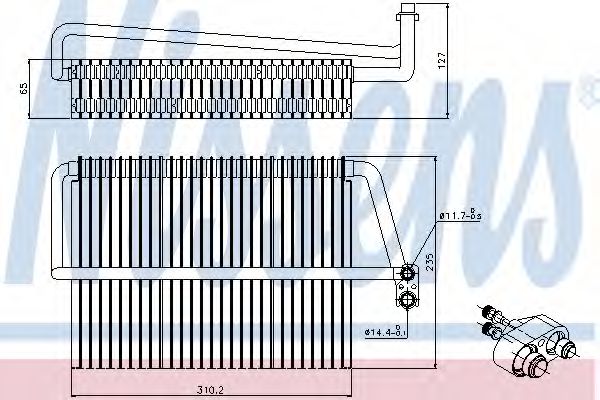 Испаритель кондиционера NISSENS 92300