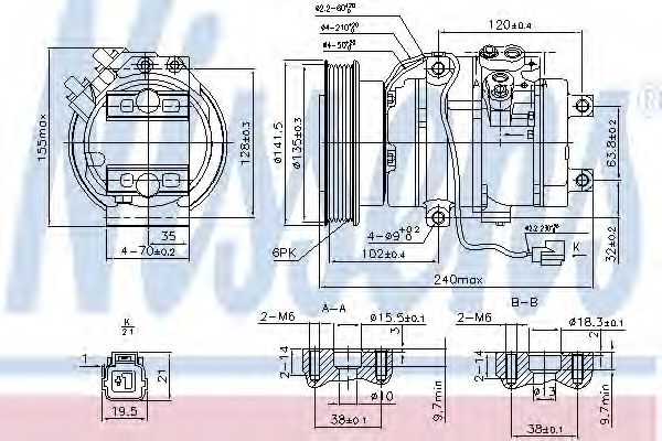 Компрессор кондиционера NISSENS 890017