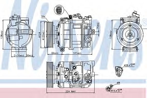 Компрессор кондиционера NISSENS 890025