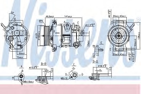 Компрессор кондиционера NISSENS 890030