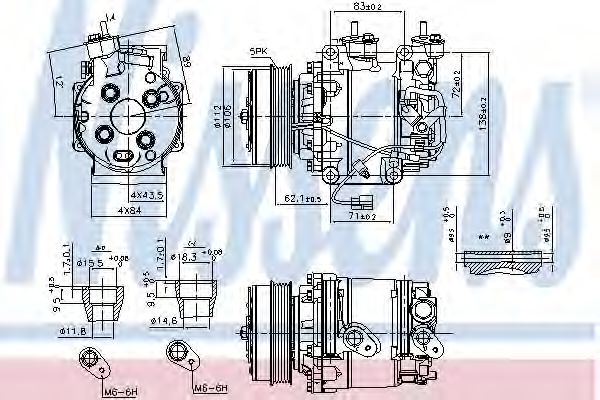 Компрессор кондиционера NISSENS 890035