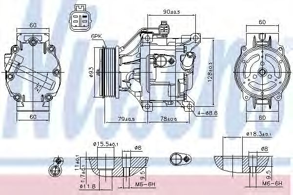 Компрессор кондиционера NISSENS 890036