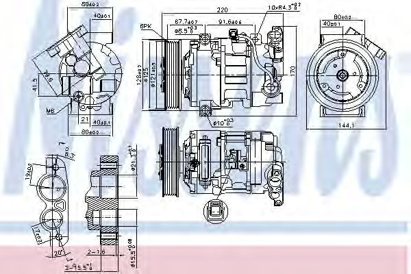 Компрессор кондиционера NISSENS 890044