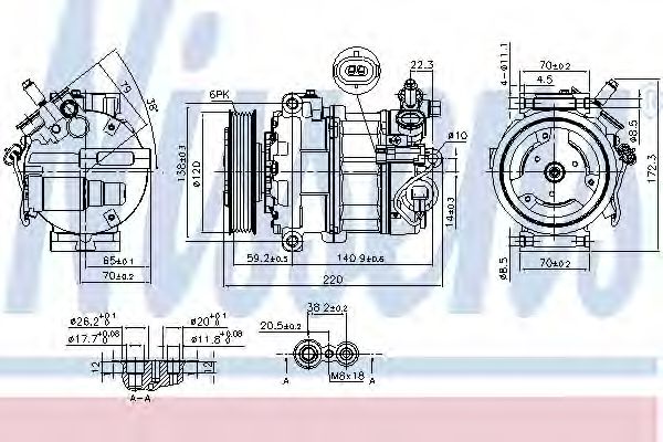 Компрессор кондиционера NISSENS 890068