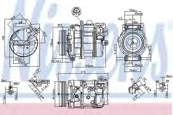 Компрессор кондиционера NISSENS 890073