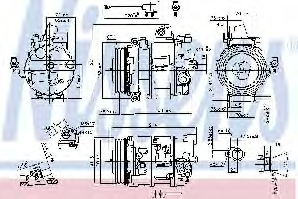 Компрессор кондиционера NISSENS 890117