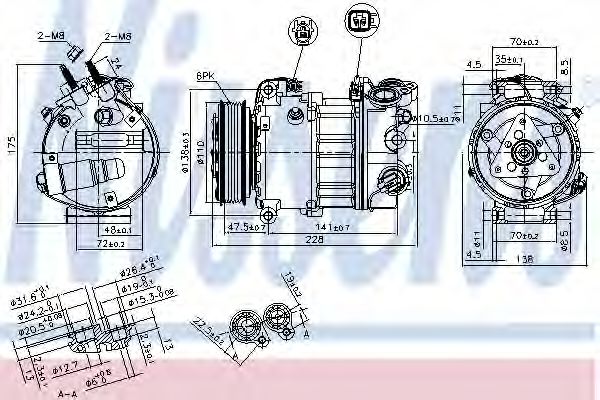 Компрессор кондиционера NISSENS 890124