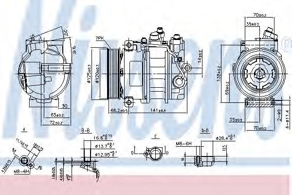 Компрессор кондиционера NISSENS 890140