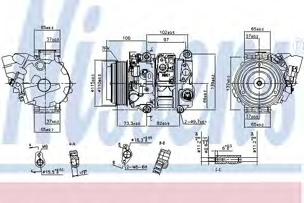 Компрессор кондиционера NISSENS 890143