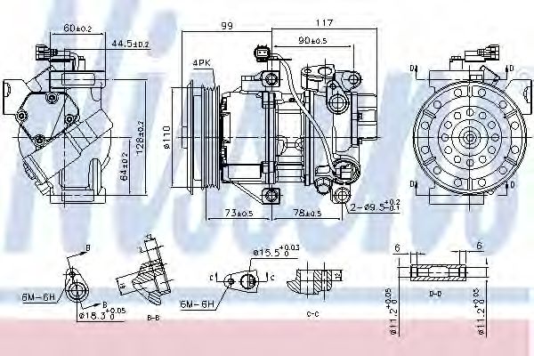 Компрессор кондиционера NISSENS 890145