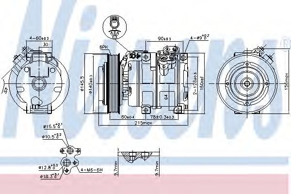 Компрессор кондиционера NISSENS 890166