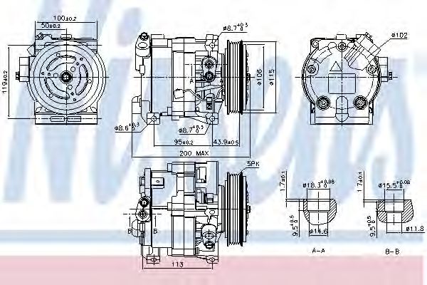 Компрессор кондиционера NISSENS 890187