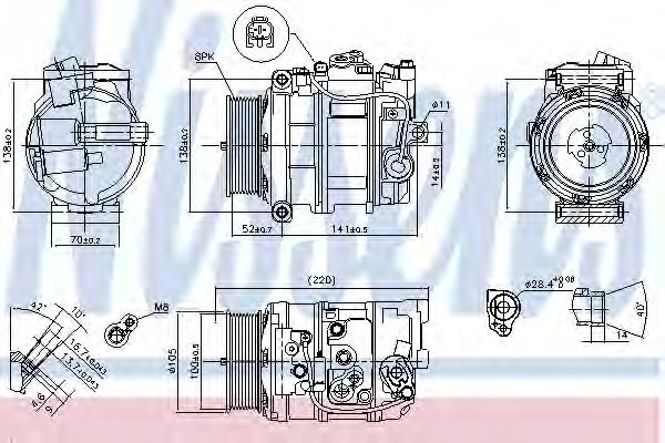 Компрессор кондиционера NISSENS 890197