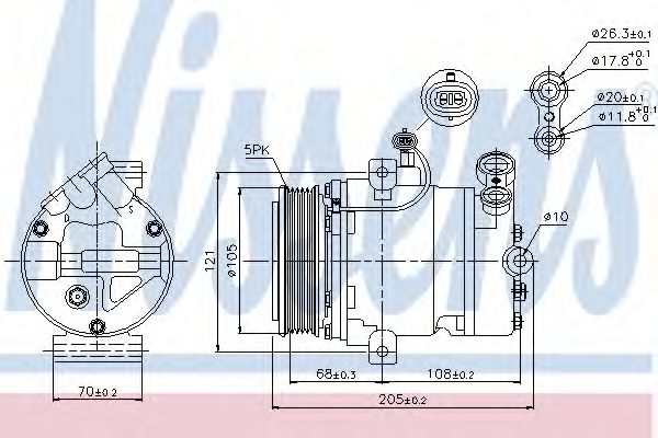 Компрессор кондиционера NISSENS 89024
