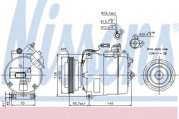 Компрессор кондиционера NISSENS 89027