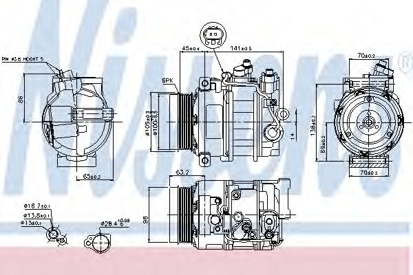 Компрессор кондиционера NISSENS 89033