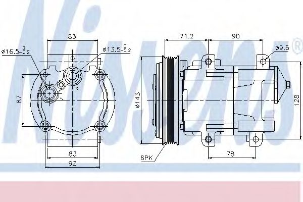 Компрессор кондиционера NISSENS 89059