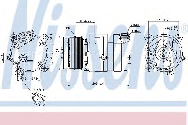 Компрессор кондиционера на Opel Omega (Опель Омега) 1, 2, A, B | 1.8, 2 ...