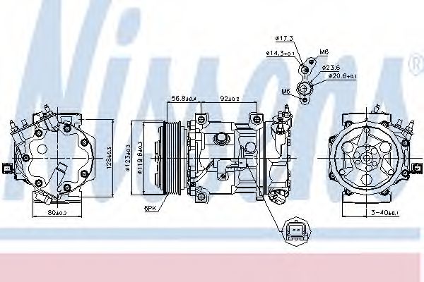 Компрессор кондиционера NISSENS 89067