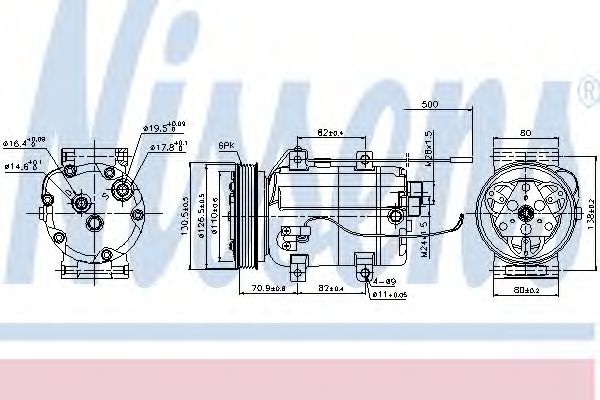 Компрессор кондиционера NISSENS 89101