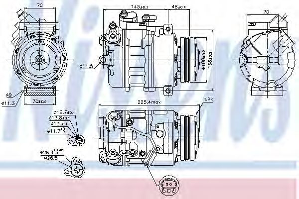Компрессор кондиционера NISSENS 89116
