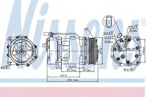 Компрессор кондиционера NISSENS 89117