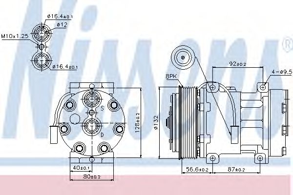 Компрессор кондиционера NISSENS 89140