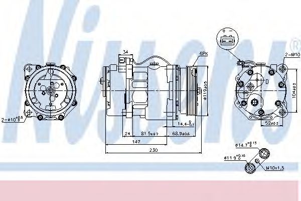 Компрессор кондиционера NISSENS 89165