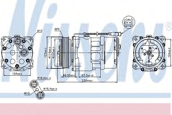 Компрессор кондиционера NISSENS 89192
