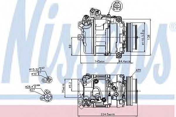 Компрессор кондиционера NISSENS 89199
