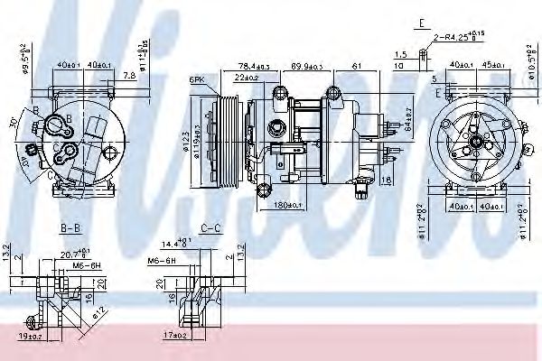 Компрессор кондиционера NISSENS 89201