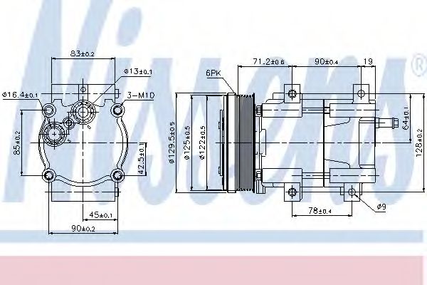 Компрессор кондиционера NISSENS 89205