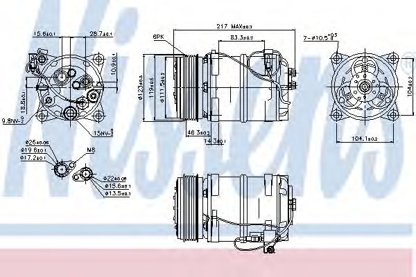 Компрессор кондиционера NISSENS 89249