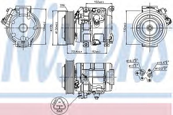 Компрессор кондиционера NISSENS 89250