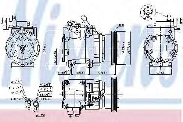 Компрессор кондиционера NISSENS 89253