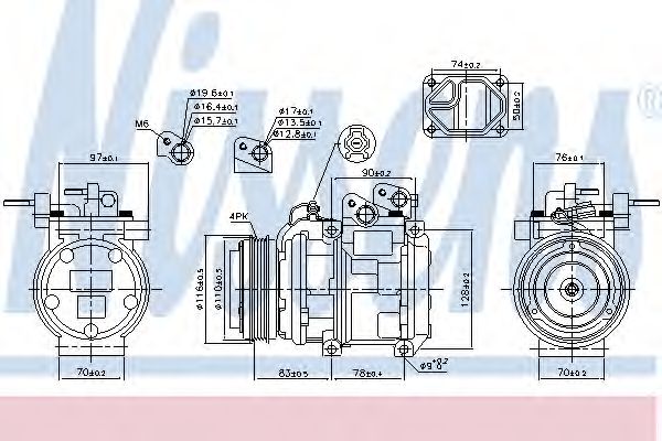 Компрессор кондиционера NISSENS 89271