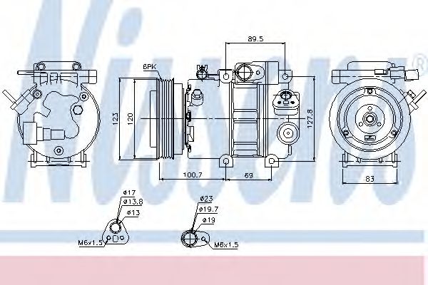 Компрессор кондиционера NISSENS 89278
