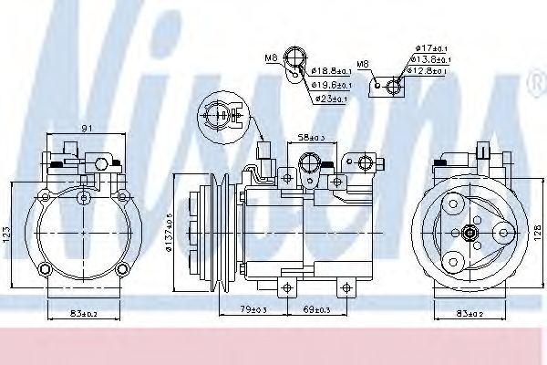 Компрессор кондиционера NISSENS 89282