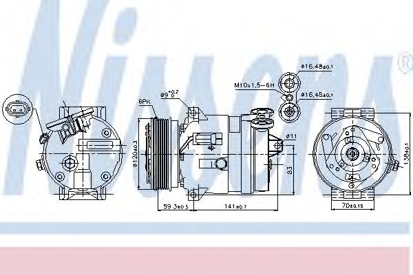 Компрессор кондиционера NISSENS 89284