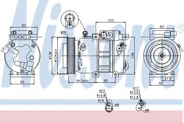 Компрессор кондиционера NISSENS 89285