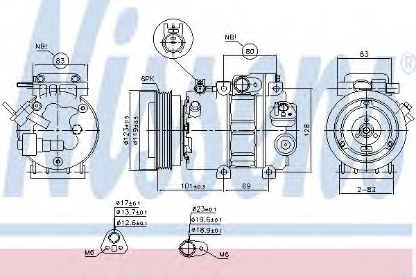 Компрессор кондиционера NISSENS 89293