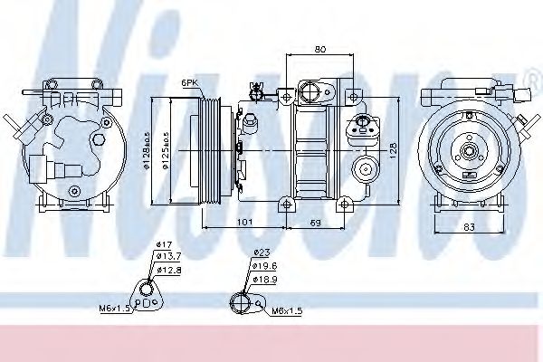 Компрессор кондиционера NISSENS 89298